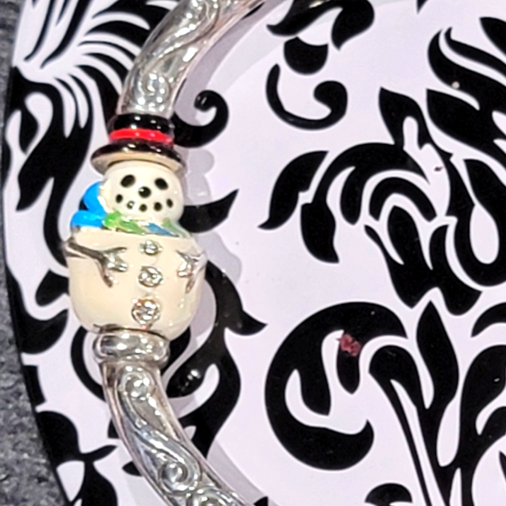 BRIGHTON RETIRED CHILLY WILLY SNOWMAN BANGLE NWOT - Picture 1 of 13